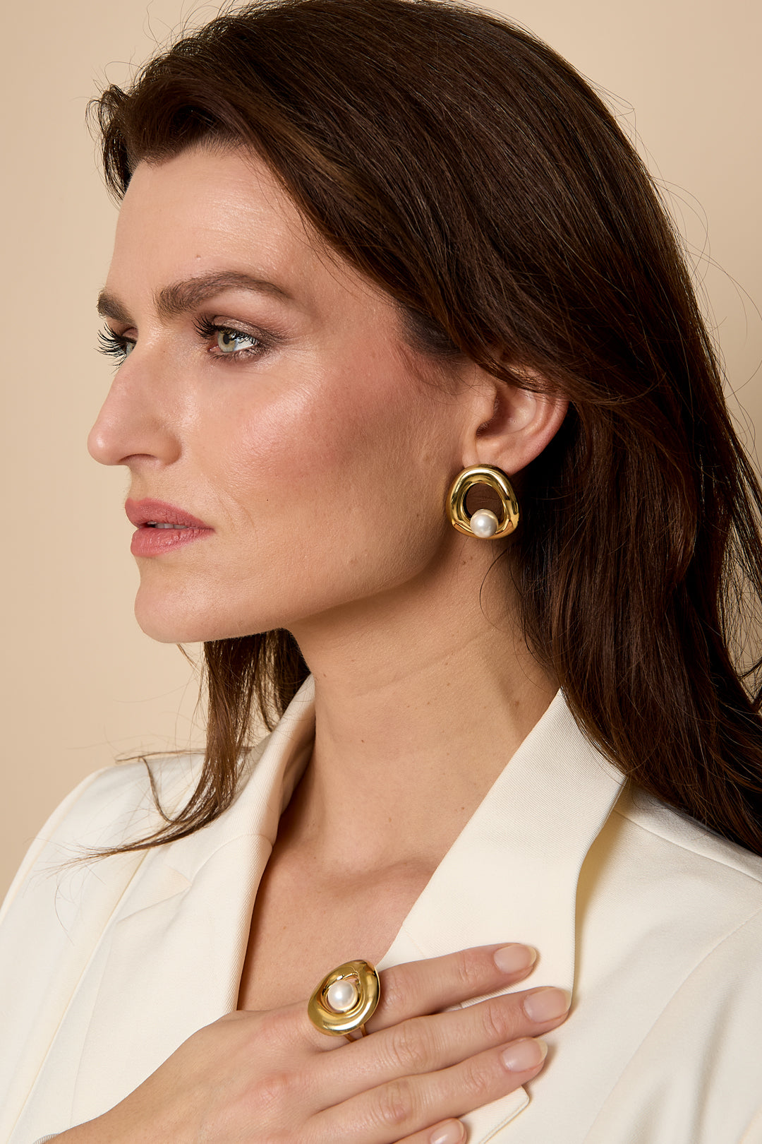Stainless Steel Stud Earrings circle Casual Daily Simple Series Women's jewelry