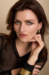 Aurelia Hoop Earrings: Gold circle hoop earrings made from 316L stainless steel with 18K gold PVD coating.