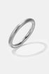 Elara Polished Bangle Bracelet in silver, 10 mm wide, with a brushed finish.