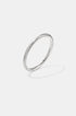 Elara Bangle Bracelet in silver, 6 mm wide with a brushed finish.