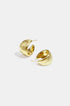 Aurelia Hoop Earrings in brushed gold finish.