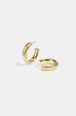 Aurelia Hoop Earrings in gold with a textured finish, displayed on a white background.