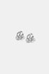 Ondine Irregular Hoop Earrings with a single clear stone on each.